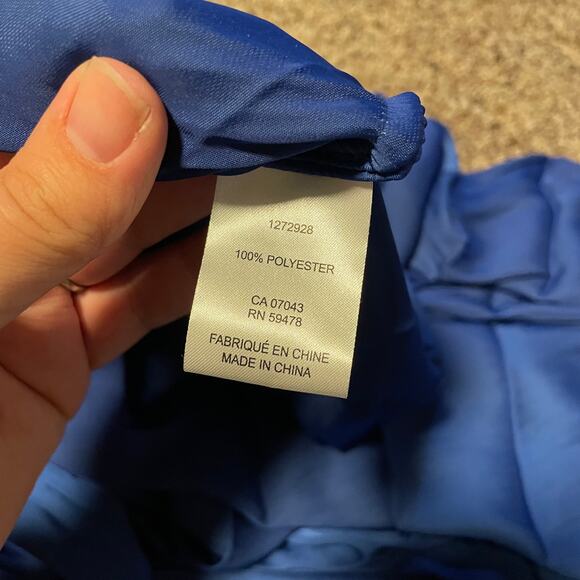 House of Harlow Formal Pleated One-Shoulder Satin Dress SZ MEDIUM Royal Blue - Picture 6 of 9